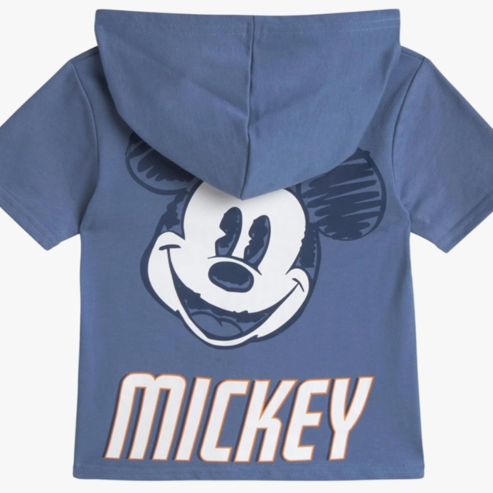 Disney Baby Mickey Mouse Hooded sweatshirt and short 2-Piece Outfit Set - Picture 4 of 6
